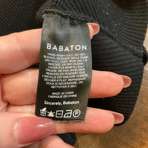 Babaton Sculpt Knit Square Neck Cropped Tank Black Size M | Aritzia Ribbed Stret - Picture 8 of 9